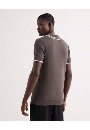 Polo Tejido Fit Regular  Para Hombre Verde Seven Seven