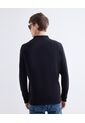 Polo En Tricot  Para Hombre Negro Seven Seven de Seven Seven