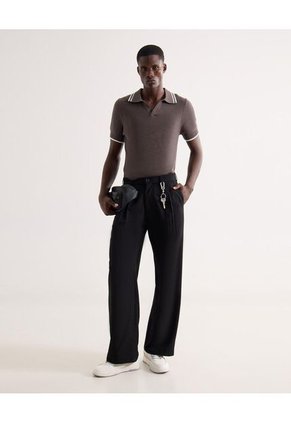 Polo Tejido Fit Regular  Para Hombre Verde Seven Seven