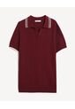 Polo Tejido Fit Regular  Para Hombre Vino Seven Seven de Seven Seven