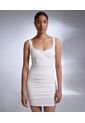 Vestido Manga Sisa Mujer Seven Poliéster Blanco 28171155-10020 de Seven Seven