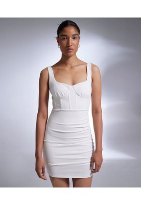 Vestido Manga Sisa Mujer Seven Poliéster Blanco 28171155-10020