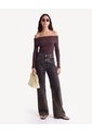 Saco Escote Bardot  Para Mujer Café Seven Seven de Seven Seven