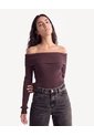 Saco Escote Bardot  Para Mujer Café Seven Seven de Seven Seven