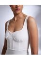 Vestido Manga Sisa Mujer Seven Poliéster Blanco 28171155-10020 de Seven Seven