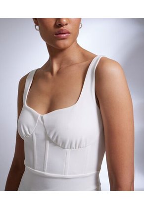 Vestido Manga Sisa Mujer Seven Poliéster Blanco 28171155-10020