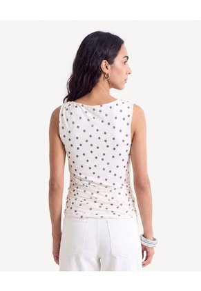 Camiseta Manga Sisa  Para Mujer Crudo Seven Seven