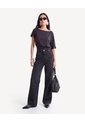 Camiseta Escote Ojal  Para Mujer Negro Seven Seven de Seven Seven