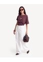 Camiseta Escote Ojal  Para Mujer Café Seven Seven de Seven Seven