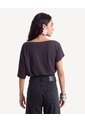 Camiseta Escote Ojal  Para Mujer Negro Seven Seven de Seven Seven