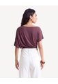 Camiseta Escote Ojal  Para Mujer Café Seven Seven de Seven Seven