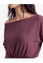 Camiseta Escote Ojal  Para Mujer Café Seven Seven de Seven Seven