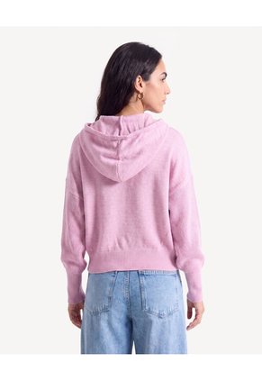 Saco Hoodie Con Zipper Para Mujer Rosado Seven Seven