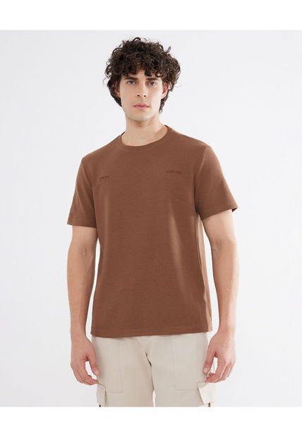 Camiseta Para Hombre Manga Corta Color Cafe  Marca Seven Seven #45092601