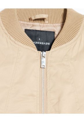 Chaqueta Para Mujer Bomber Color Camel Marca Seven Seven #28080961