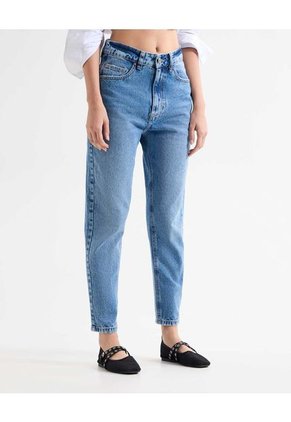 Jean Para Mujer Mom Color Azul Medio Marca Seven Seven #28160943