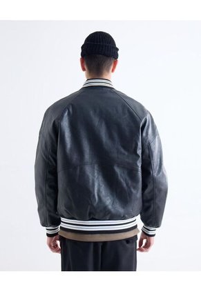 Chaqueta  Para Hombre Bomber Color Negro Marca Seven Seven #45080497