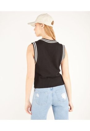 Chaleco  Mujer Seven Algodón Negro 28250099-10