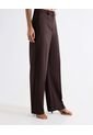 Pantalón Wide Leg Con Pasadores  Para Mujer Café Seven Seven de Seven Seven