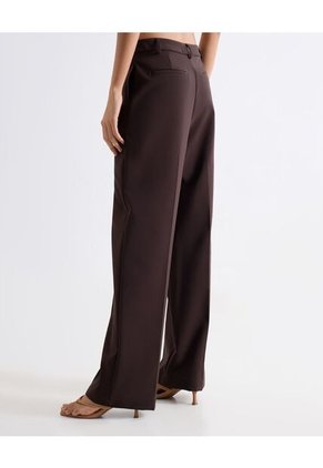 Pantalón Wide Leg Con Pasadores  Para Mujer Café Seven Seven