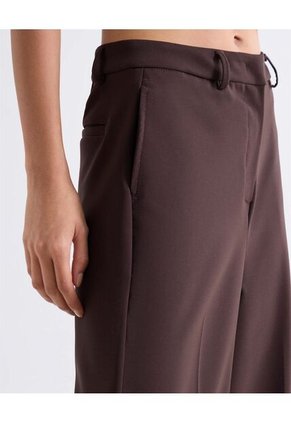 Pantalón Wide Leg Con Pasadores  Para Mujer Café Seven Seven