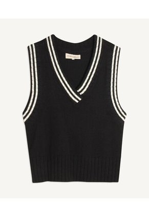 Chaleco  Mujer Seven Algodón Negro 28250099-10