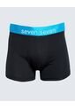 Pack X 3 Bóxer Corto X3 Para Hombre Negro Seven Seven de Seven Seven