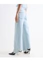 Jean Wide Leg Ruedo Deshecho  Para Mujer Azul Seven Seven de Seven Seven