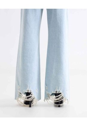 Jean Wide Leg Ruedo Deshecho  Para Mujer Azul Seven Seven