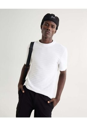 Camiseta Para Hombre Manga Corta Cuello Redondo Color Crudo Marca Seven Seven #45092676