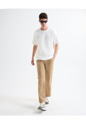 Camiseta Para Hombre Manga Corta Color Marfil Marca Seven Seven #45092647