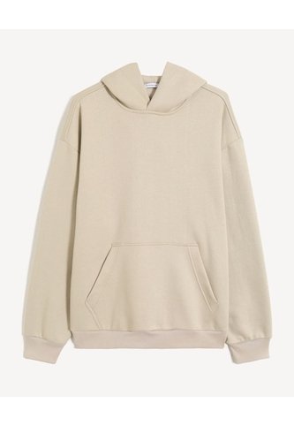 Buzo Hoodie Con Bordado Posterior  Para Hombre Beige Seven Seven Seven Seven