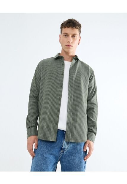 Camisa Para Hombre Manga Larga  Color Verde  Marca Seven Seven #45012057