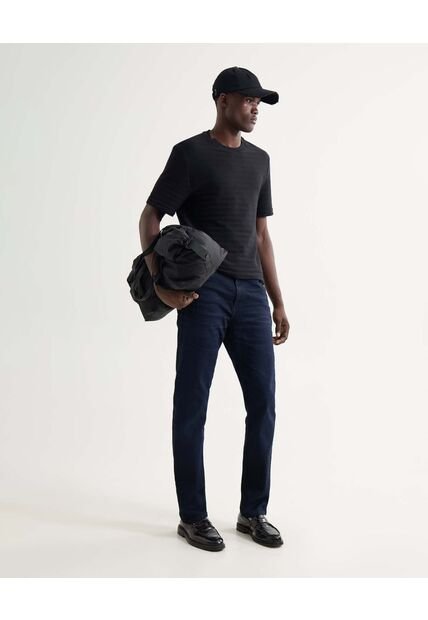 Camiseta Para Hombre Manga Corta Cuello Redondo Color Negro Marca Seven Seven #45092677