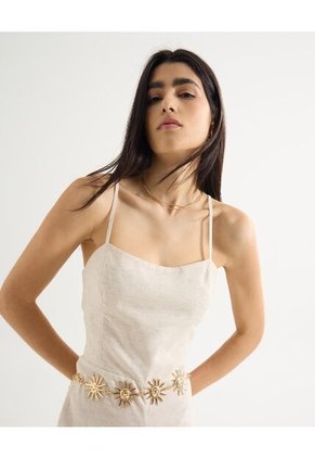 Enterizo Para Mujer Manga Sisa Color Crudo Marca Seven Seven #28320435