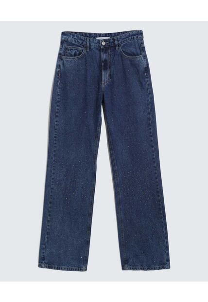 Jean Para Mujer Straight Color Azul Medio Marca Seven Seven #28160872