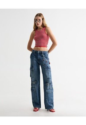 Camiseta Para Mujer Manga Sisa Cuello Redondo Color Rojo Marca Seven Seven #28096261