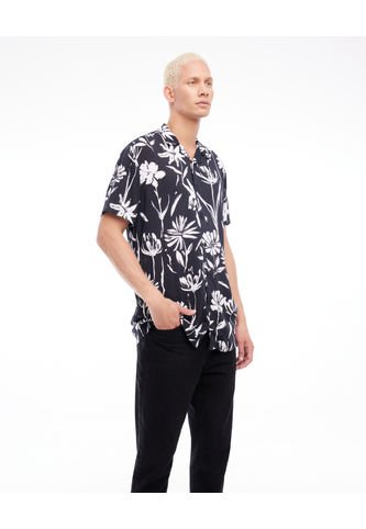 Camisa Para Hombre Manga Corta  Color Negro Marca Seven Seven #45011838 Seven Seven