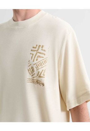 Camiseta Para Hombre Manga Corta Cuello Redondo Color Crema Marca Seven Seven #45092699