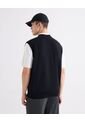 Chaleco Tejido En Punto Suave  Para Hombre Negro Seven Seven de Seven Seven