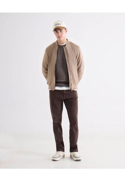 Jean Regular Tono Café  Para Hombre Café Seven Seven