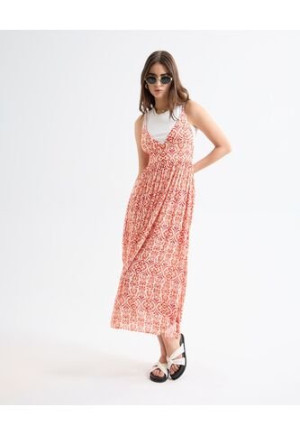 Vestido Para Mujer Manga Sisa Color Naranja Marca Seven Seven #28171357 Seven Seven