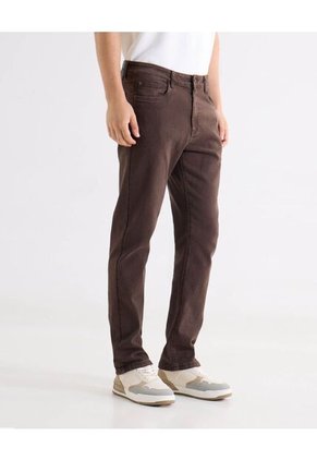 Jean Regular Tono Café  Para Hombre Café Seven Seven