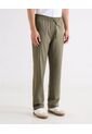 Pantalón Encauchado Straight  Para Hombre Verde Seven Seven de Seven Seven