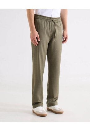 Pantalón Encauchado Straight  Para Hombre Verde Seven Seven