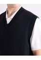 Chaleco Tejido En Punto Suave  Para Hombre Negro Seven Seven de Seven Seven