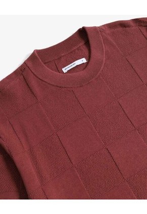 Camiseta Tejida Texturizada  Para Hombre Vino Seven Seven