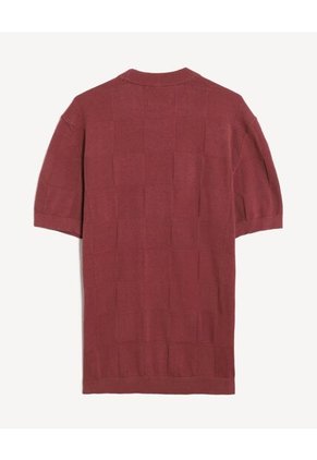 Camiseta Tejida Texturizada  Para Hombre Vino Seven Seven