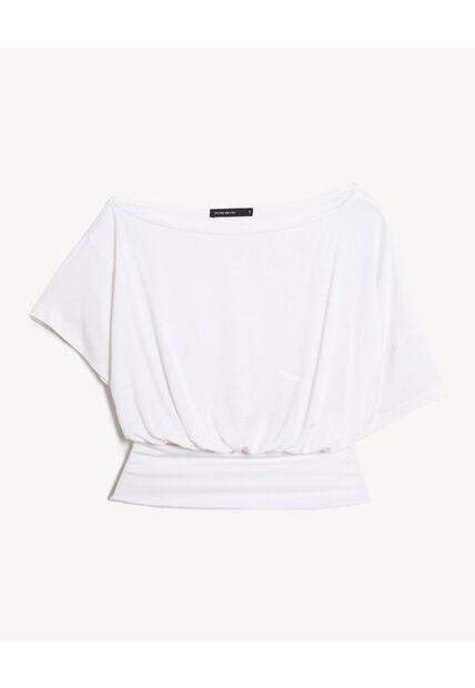 Top Fluido Drapeado Cintura Elástica  Para Mujer Hueso Seven Seven