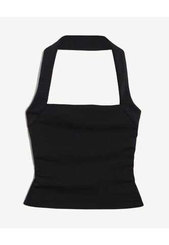 Top Halter Cuello Choker Sin Espalda  Para Mujer Negro Seven Seven Seven Seven